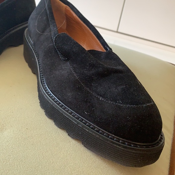 Aquatalia Black Kelsey Weatherproof Suede Loafer - Picture 8 of 10